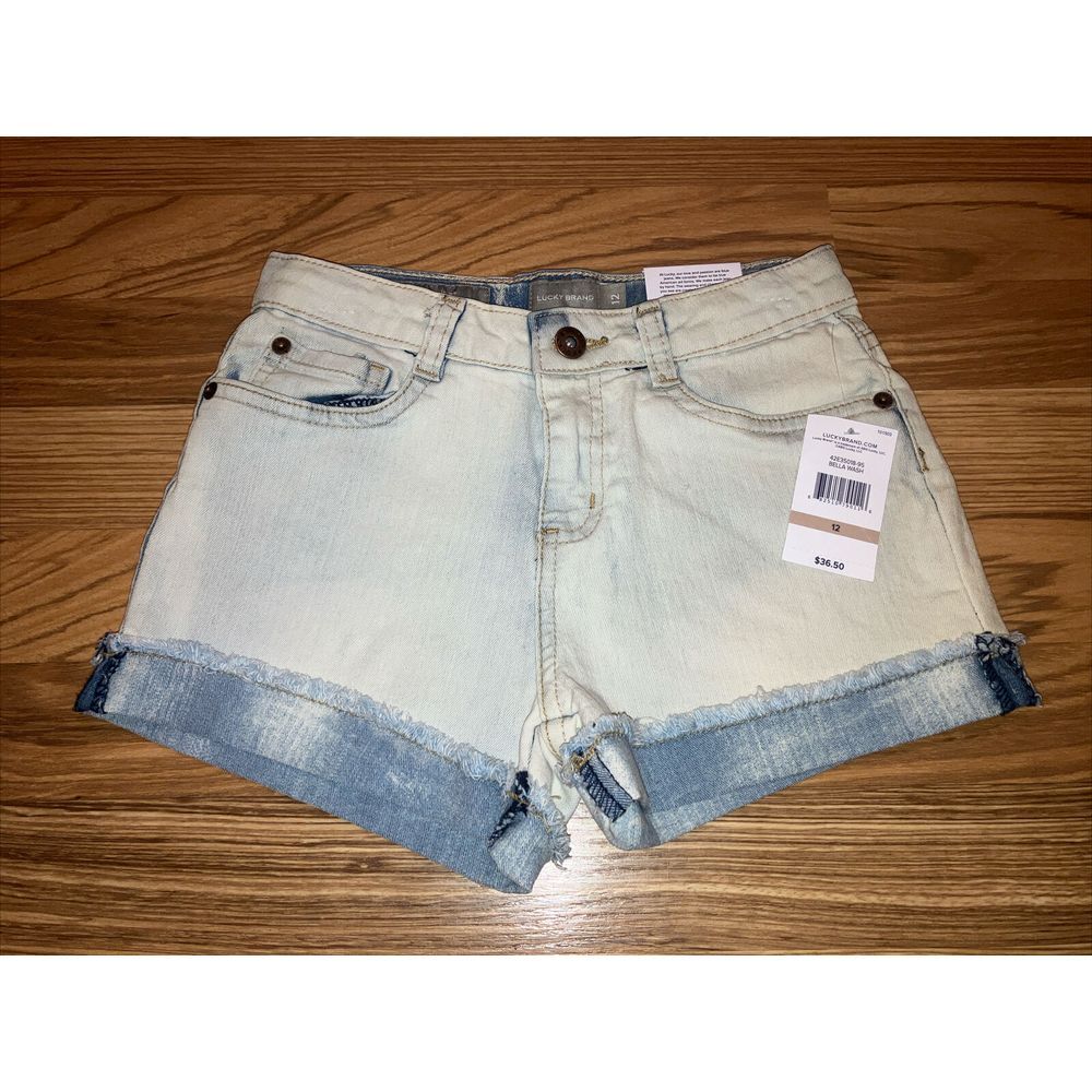 Lucky Brand Girls Riley Jean Denim Shorts Size 12 NEW BNWTβ